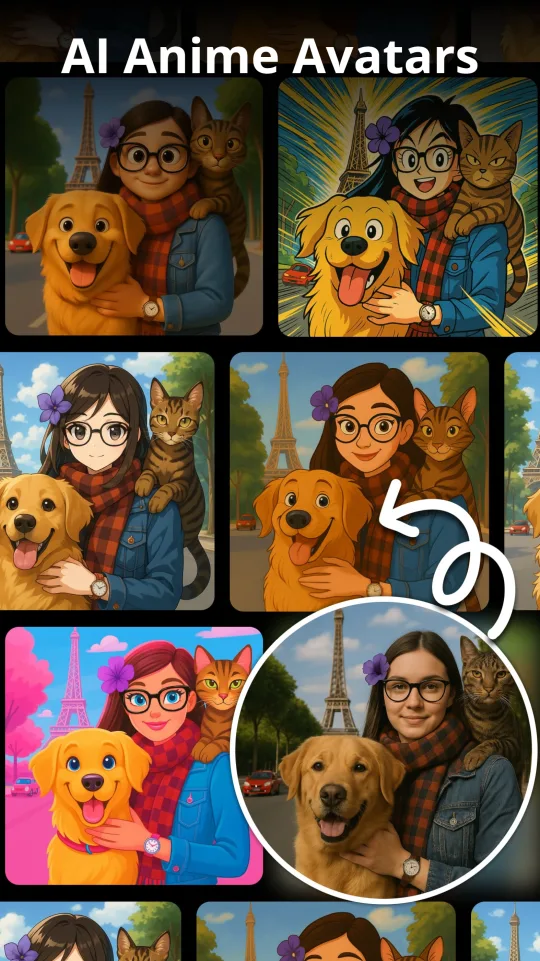 ToonAI screenshot - AI anime avatars in several styles