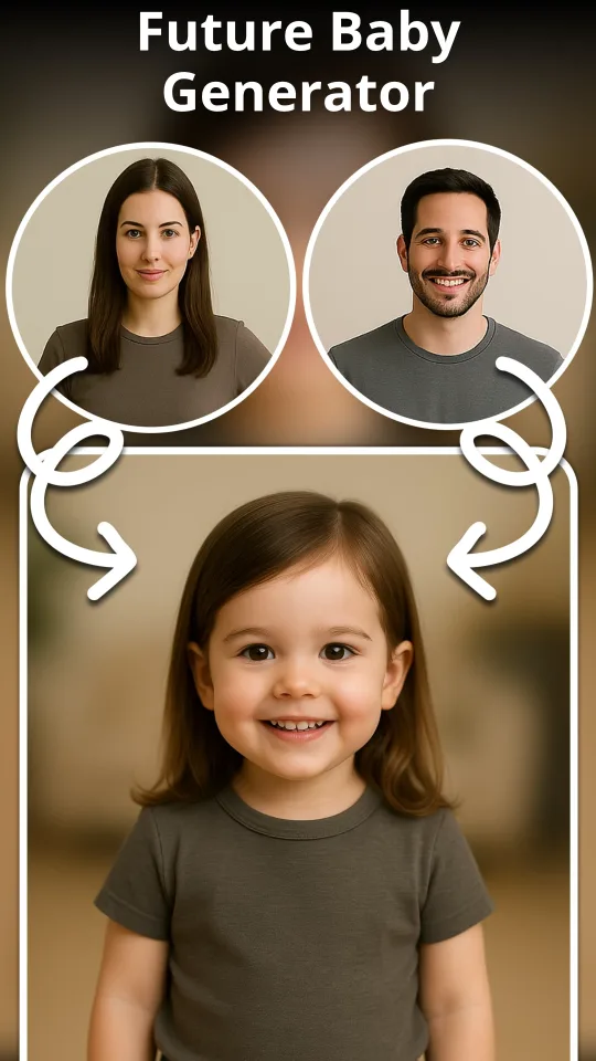 ToonAI screenshot - future baby generator from two photos